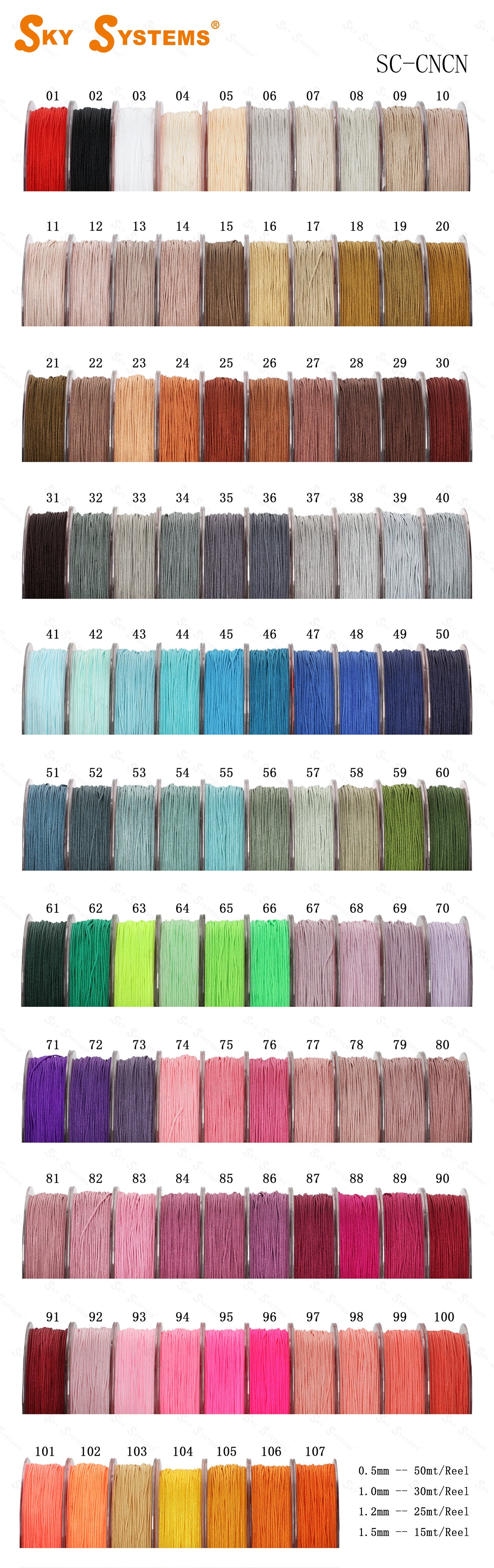 Cotton Wire Line 71  Thin Line Color Card Handmade Crafting Wire