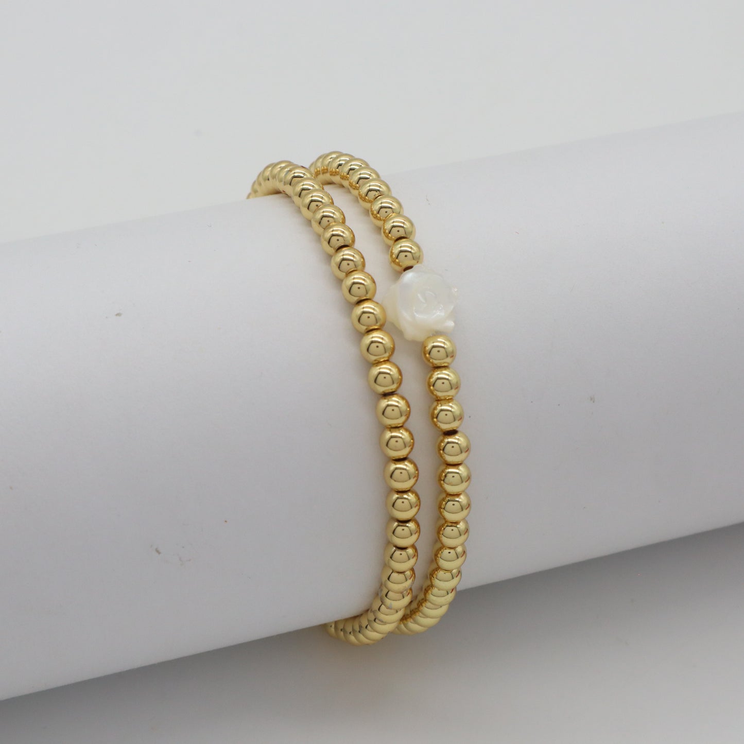 Wholesale Fashion Jewelry Designs Shell Charms Gold Plated Brass Beads Bracelet Collocation Jewelry Sets