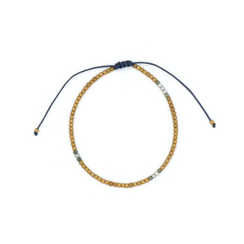 Best Friend Adjustable Handmade OEM Wholesale Fashionable Customized Woven Braided Hematite Beads Bangle Bracelet For Women Men