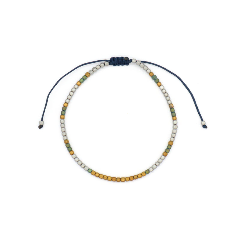Best Friend Adjustable Handmade OEM Wholesale Fashionable Customized Woven Braided Hematite Beads Bangle Bracelet For Women Men