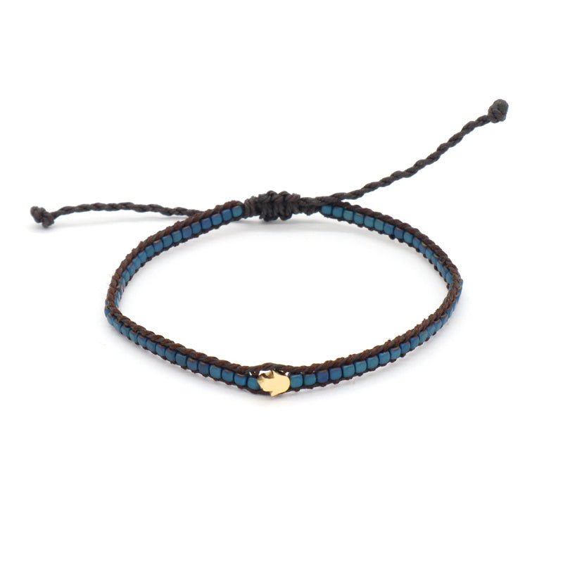 Handmade Wholesale Custom Factory Fashion Braided Woven Jewelry Adjustable Stainless Steel Charm Hematite Bracelet For Women Men