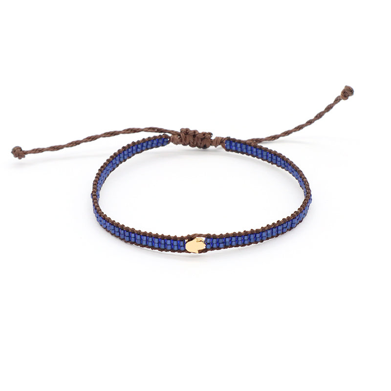 Good Quality OEM Wholesale Best Friend Handmade Fashion Design Adjustable Miyuki Bangles Stainless Steel Charm Miyuki Bracelet