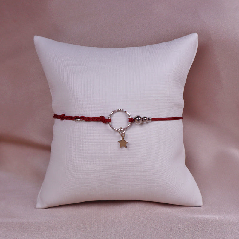 OEM Custom Spring Trendy Women Charms Jewelry 925 Sterling Silver Woven Cutton Handmade Bracelet