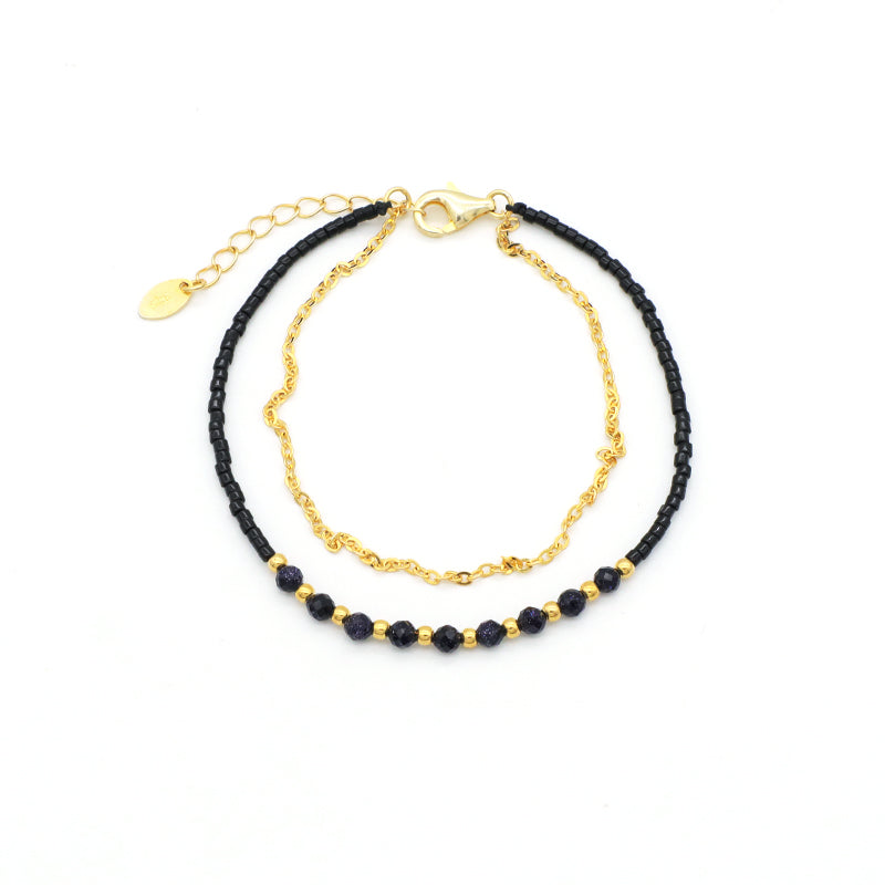 OEM Manufacture Spring 925 Sterling Silver Miyuki Natural Stone Handmade Beaded Bracelet