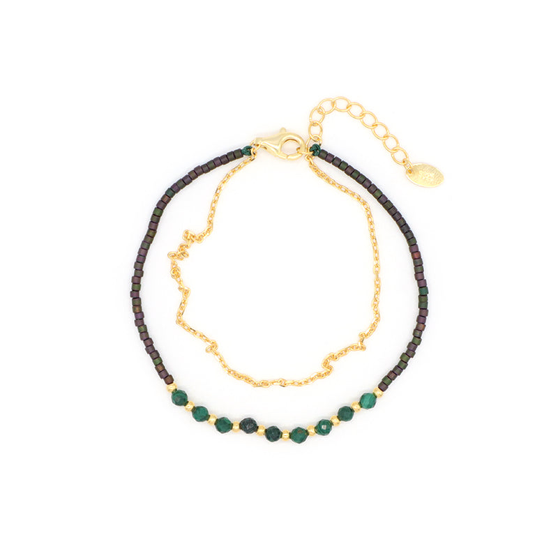 OEM Manufacture Spring 925 Sterling Silver Miyuki Natural Stone Handmade Beaded Bracelet