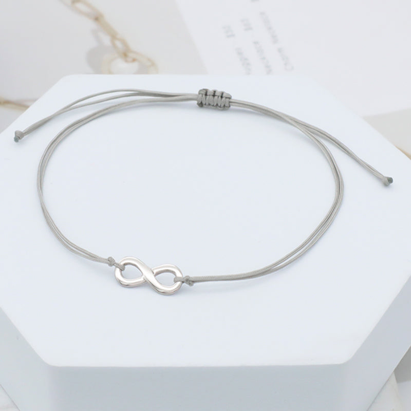 Custom Wholesale Simple Design Rhodium Plating Adjustable Cotton Wire 925 Sterling Silver Small Charms Bracelets