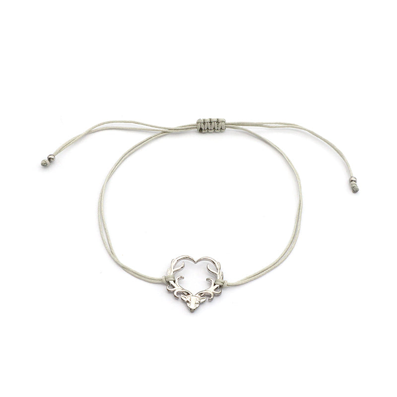 Custom Wholesale Simple Design Rhodium Plating Adjustable Cotton Wire 925 Sterling Silver Small Charms Bracelets