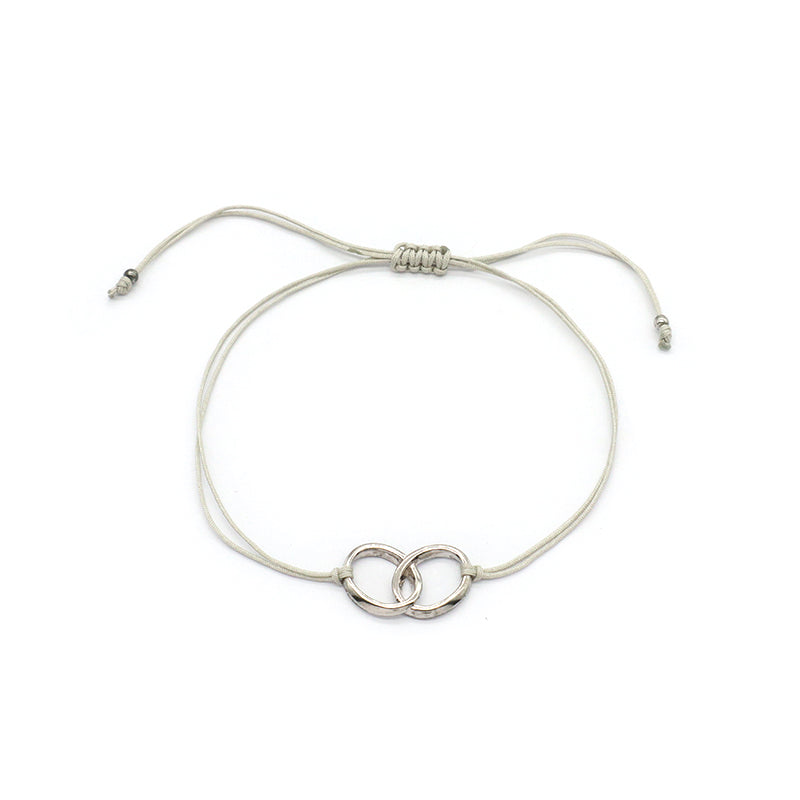 Custom Wholesale Simple Design Rhodium Plating Adjustable Cotton Wire 925 Sterling Silver Small Charms Bracelets