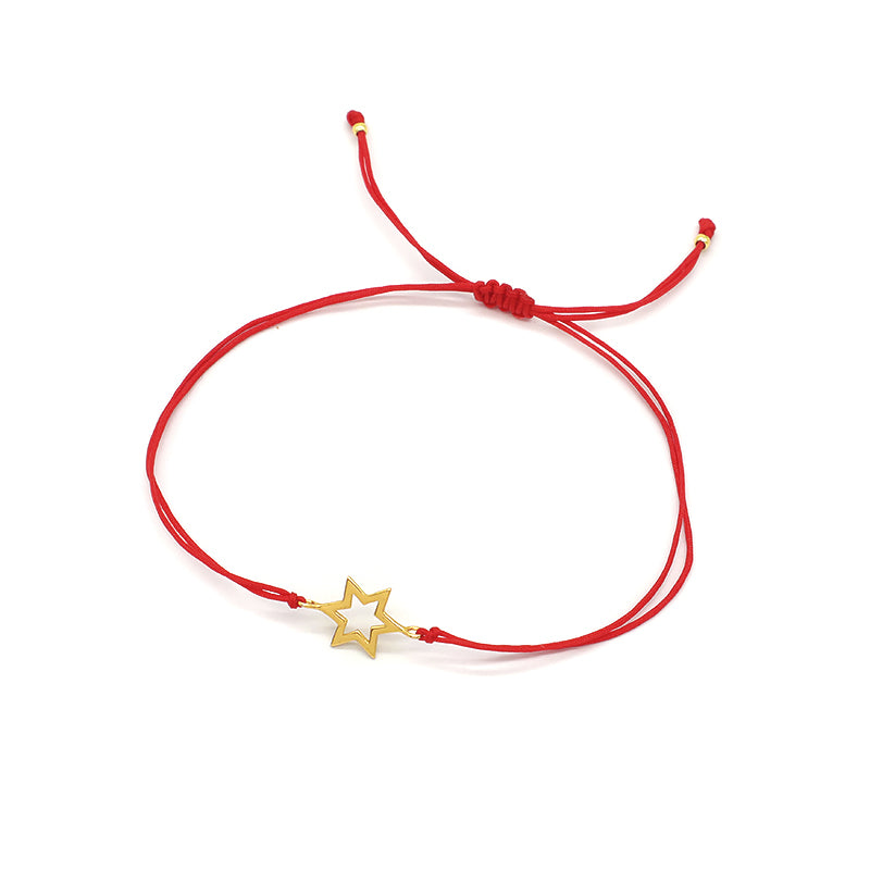 Oem Custom Wholesale Adjust Handmade Gold Plating Star Heart 925 Sterling Silver Charm Bracelets