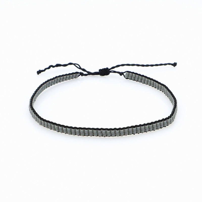 Handmade Custom Women Girls Miyuki Beaded Bracelet Jewelry Blue Green Red Adjust Cotton Wire Thread Miyuki Beads Bracelets