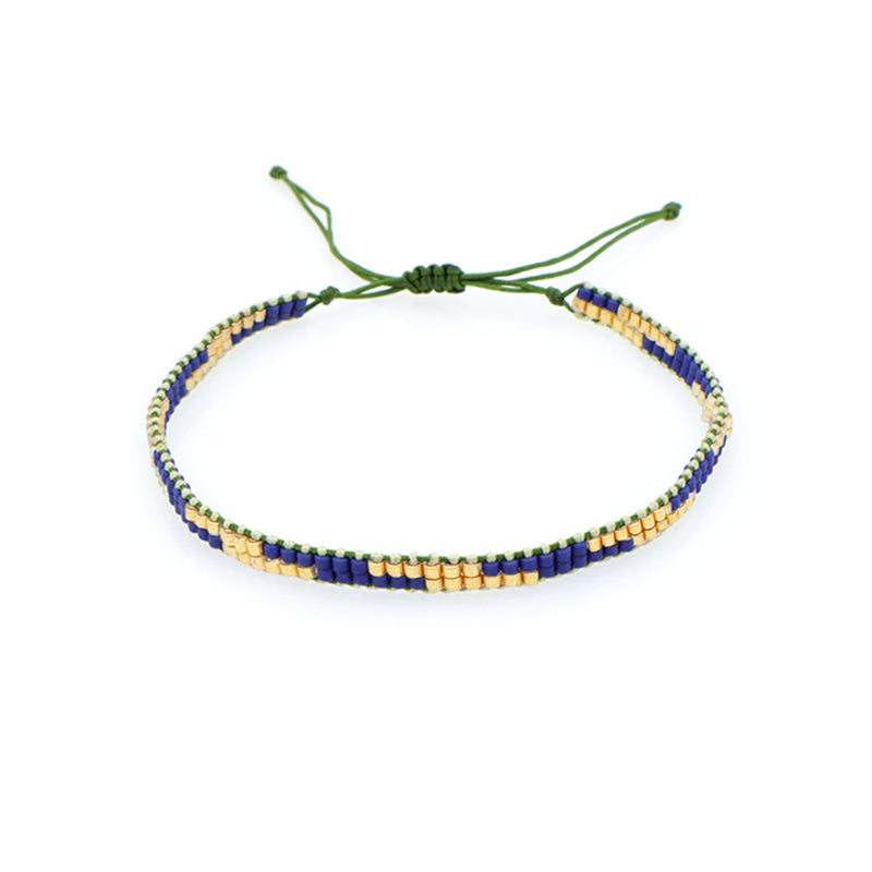 Custom High Quality Handmade Fashion Girl Woman Jewelry Adjust Cotton Wire Thread Miyuki Beads Bracelet