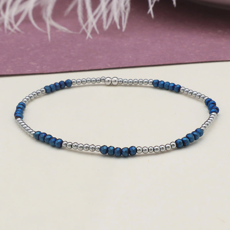 Manufacture China Factory Oem Handmade Wholesale Fashion Bangle Bracelet Custom Blue Beads Charms Men Bracelets