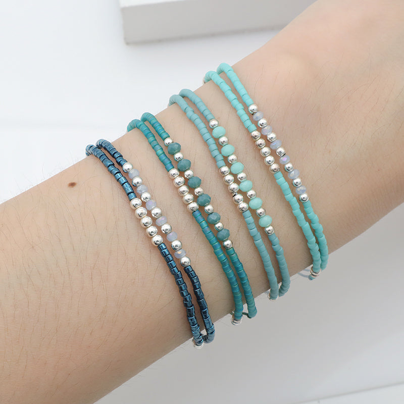 Miyuki Vintage Beads Double Laminar Beaded Bracelet Fashion Ladies Multi Color Handmade Miyuki Beads Bracelet Jewelry