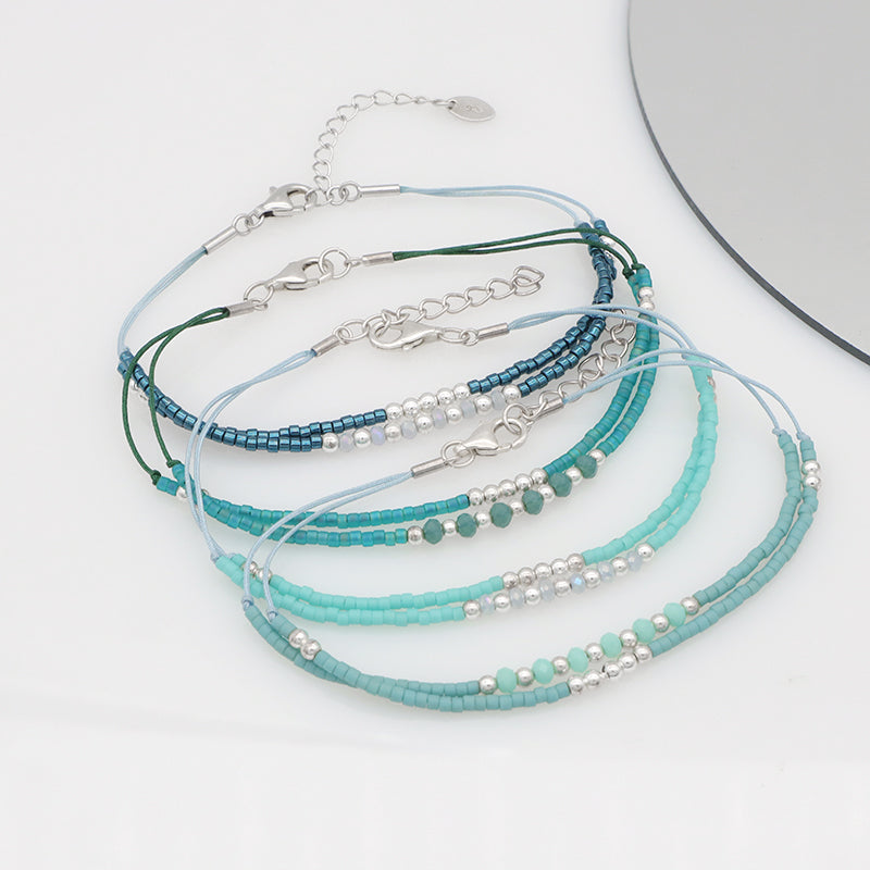 Miyuki Vintage Beads Double Laminar Beaded Bracelet Fashion Ladies Multi Color Handmade Miyuki Beads Bracelet Jewelry