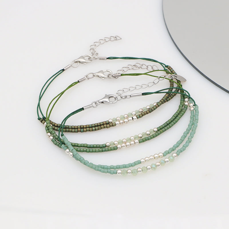 Miyuki Vintage Beads Double Laminar Beaded Bracelet Fashion Ladies Multi Color Handmade Miyuki Beads Bracelet Jewelry