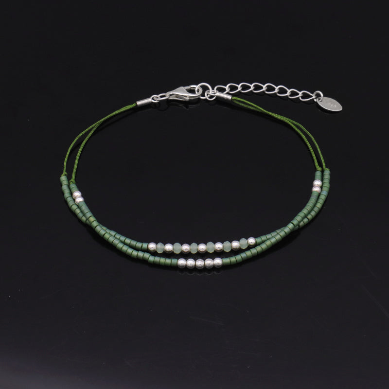 Miyuki Vintage Beads Double Laminar Beaded Bracelet Fashion Ladies Multi Color Handmade Miyuki Beads Bracelet Jewelry