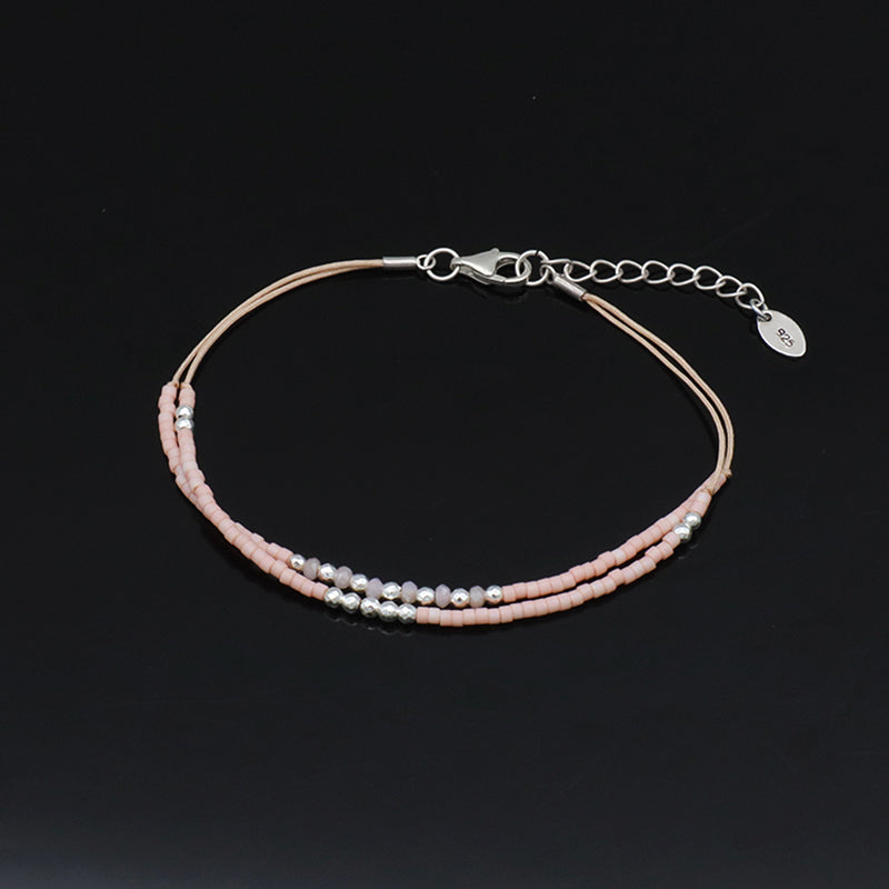 Miyuki Vintage Beads Double Laminar Beaded Bracelet Fashion Ladies Multi Color Handmade Miyuki Beads Bracelet Jewelry