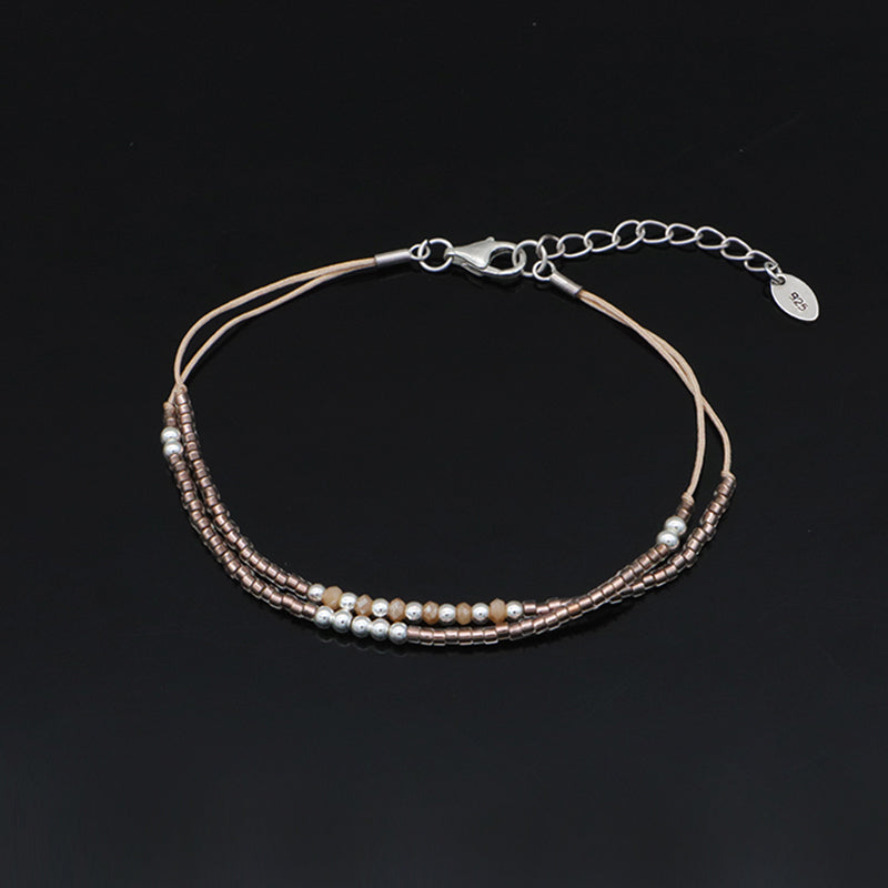 Miyuki Vintage Beads Double Laminar Beaded Bracelet Fashion Ladies Multi Color Handmade Miyuki Beads Bracelet Jewelry