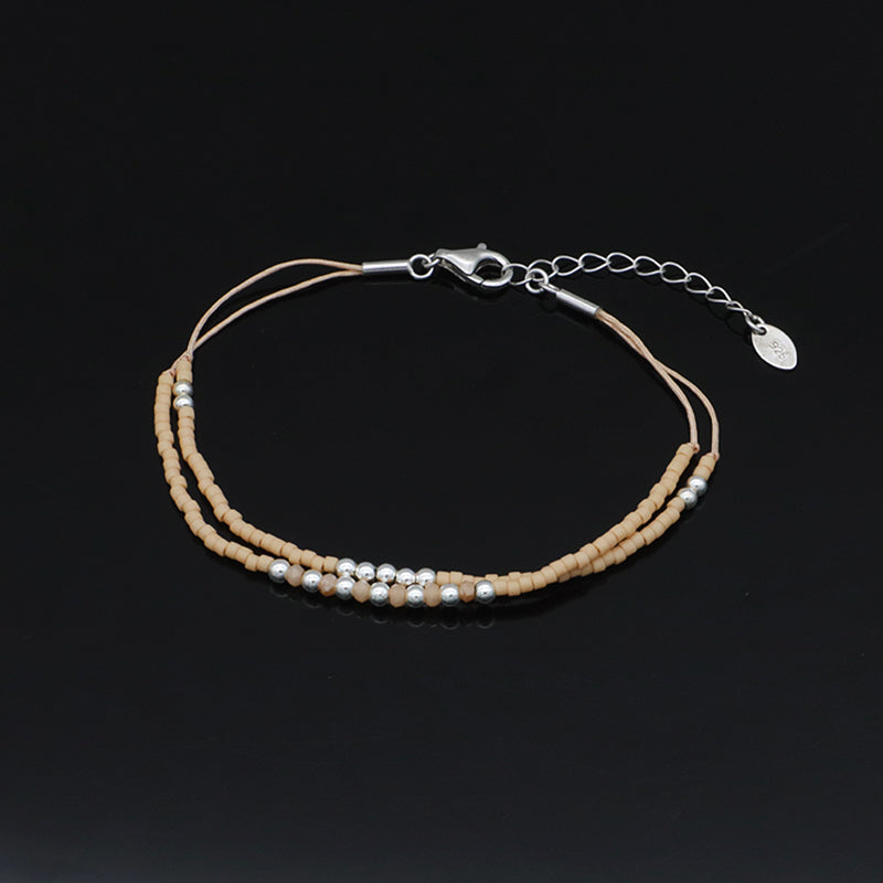 Miyuki Vintage Beads Double Laminar Beaded Bracelet Fashion Ladies Multi Color Handmade Miyuki Beads Bracelet Jewelry