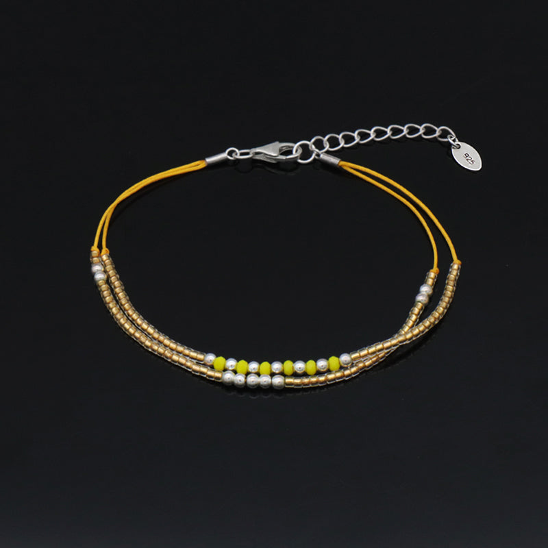 Miyuki Vintage Beads Double Laminar Beaded Bracelet Fashion Ladies Multi Color Handmade Miyuki Beads Bracelet Jewelry