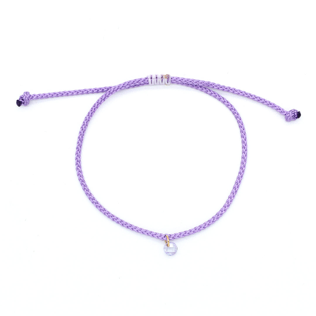 OEM Manufacture Custom Factory Gift Handmade Braided Rope Adjustable 925 silver sterling CZ Charm Bracelet For Teen Girl Women