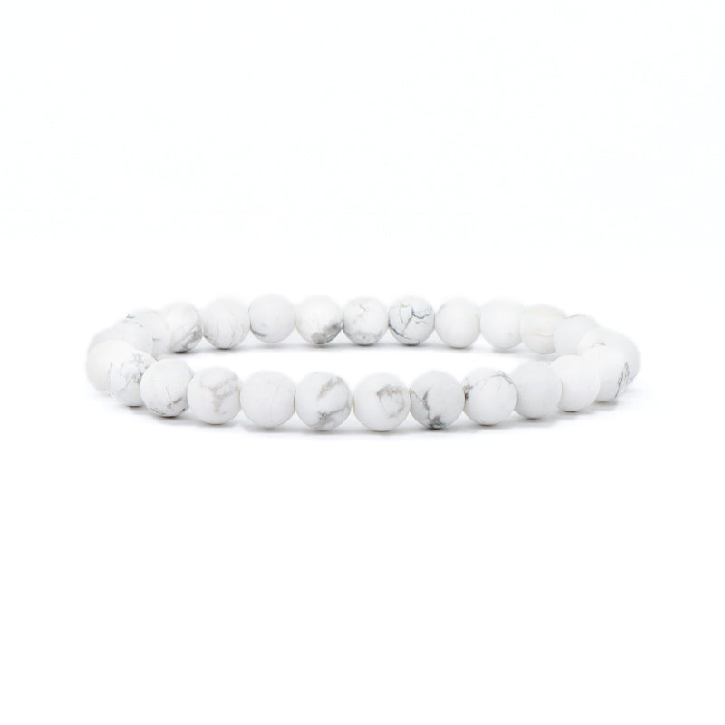 Lucky Gemstone Wholesale Custom OEM Factory Fashion Handmade Friendship Elastic 6mm Natural Stone Beads Bracelet For Women Men