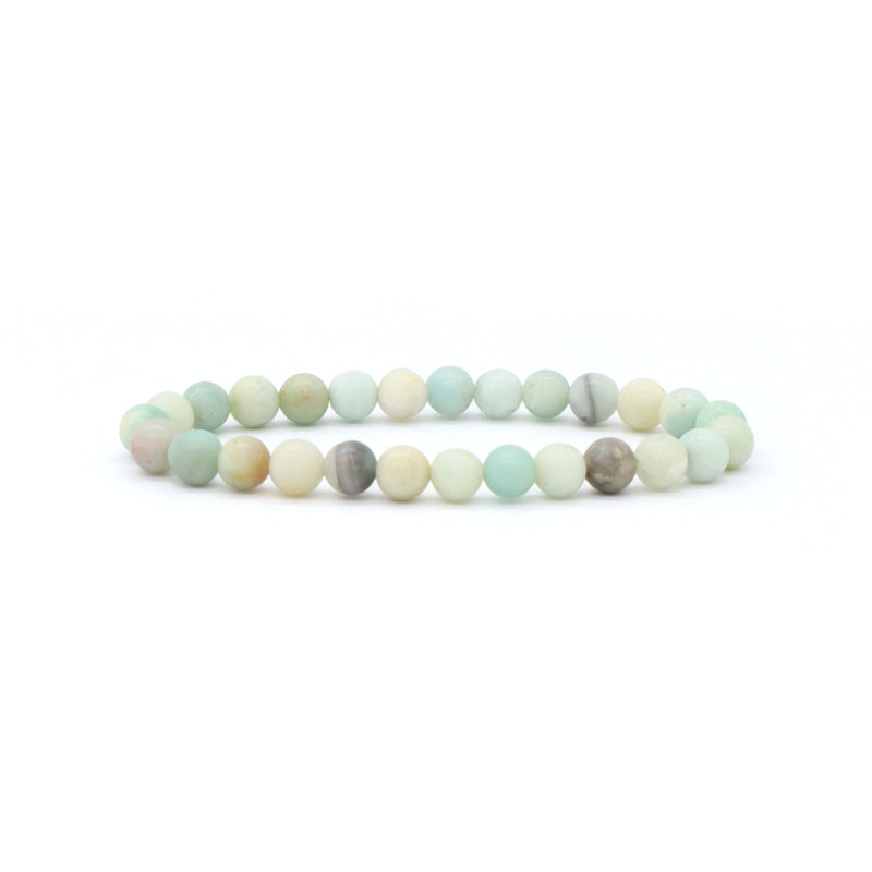 Friendship Custom Wholesale Trendy Manufacture Lucky Gemstone 6mm Natural Stone Beads Elastic Handmade Bracelet For Women Men