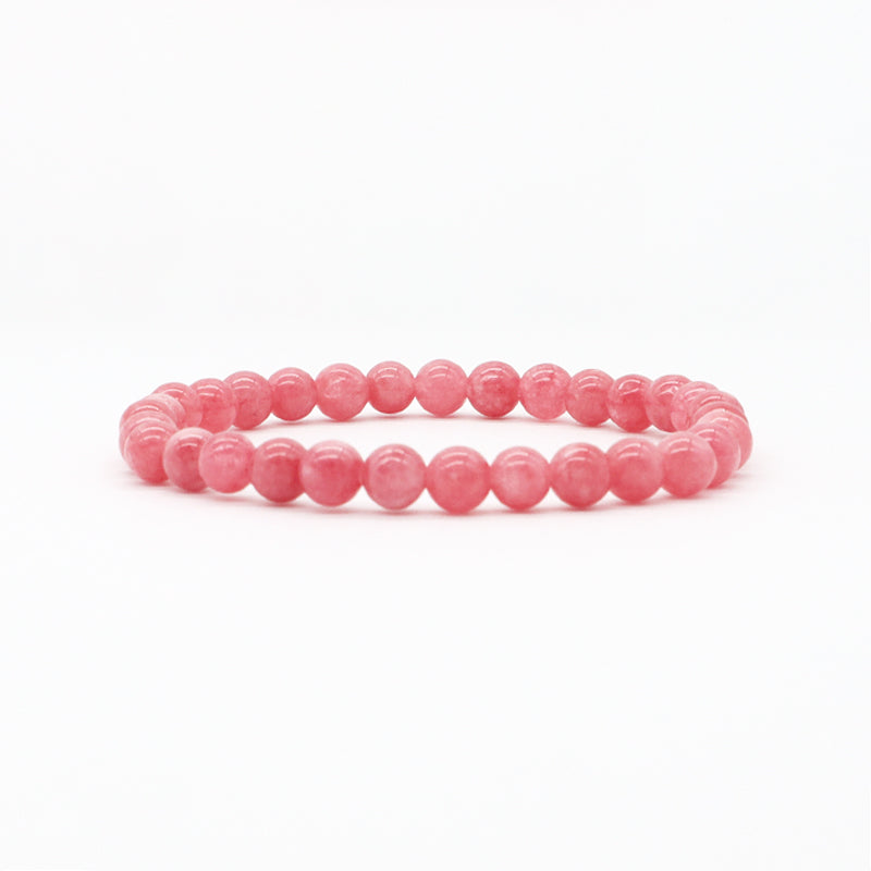 Bestone Wholesale Hot Sale Jewelry Factory OEM Gift Making Custom 6mm Natural Stone Bead Elastic Handmade Bracelet For Women Men