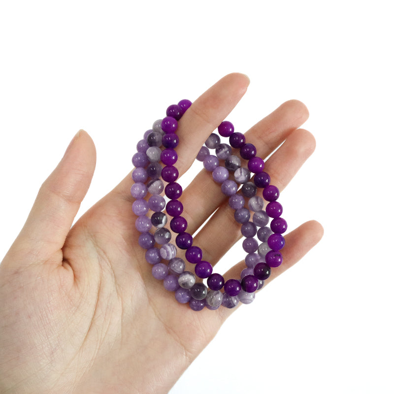 Hot Sale Fashion Design Jewelry Wholesale Custom OEM Friendship Handmade 6mm Natural Stone Beads Women Stretch Bracelet For Gift