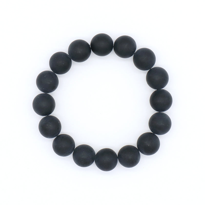 New Bulk Sale Jewelry Custom OEM Factory Healing Energy YoGa Elastic Handmade 12mm Natural Stone Bead Bracelet For Men Women