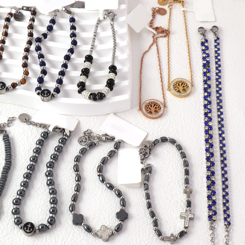 New Women Fashion Jewelry Wholesale Manufacture Custom Factory Adjustable Stainless Steel Heart Bangle Bracelet