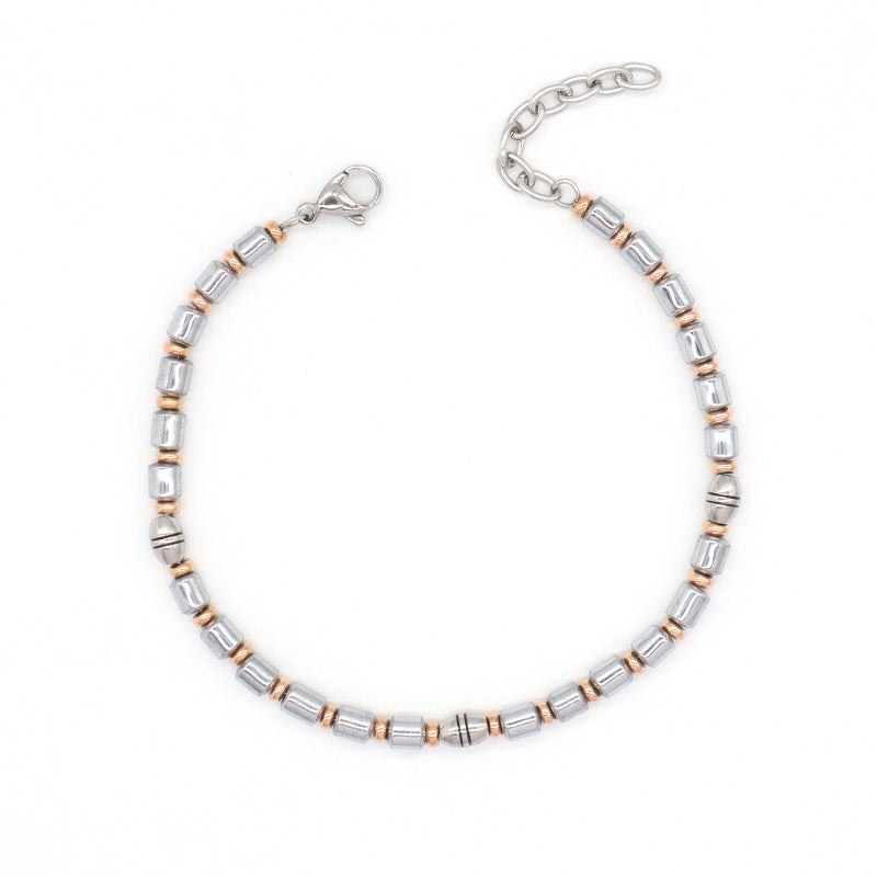 Newest Customized Wholesale China Factory Fashionable Manufacture Jewelry Gift Bangle Women Adjustable Gold Plated Beads Charm Stainless Steel Bracelet