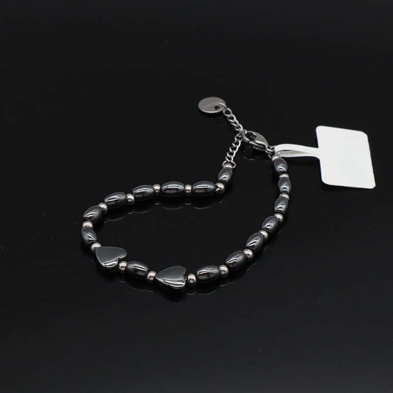 New Women Fashion Jewelry Wholesale Manufacture Custom Factory Adjustable Stainless Steel Heart Bangle Bracelet