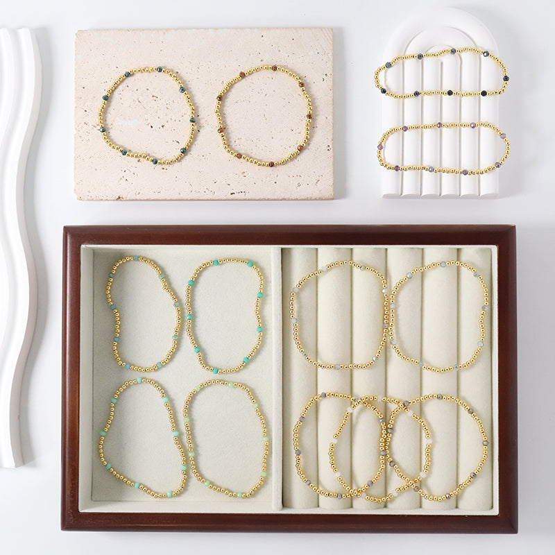 Wholesale Handmade OEM Custom Gemstone Elastic Energy Yoga Bracelet Jewelry 3mm Healing Natural Stone Beaded Bracelet For Women