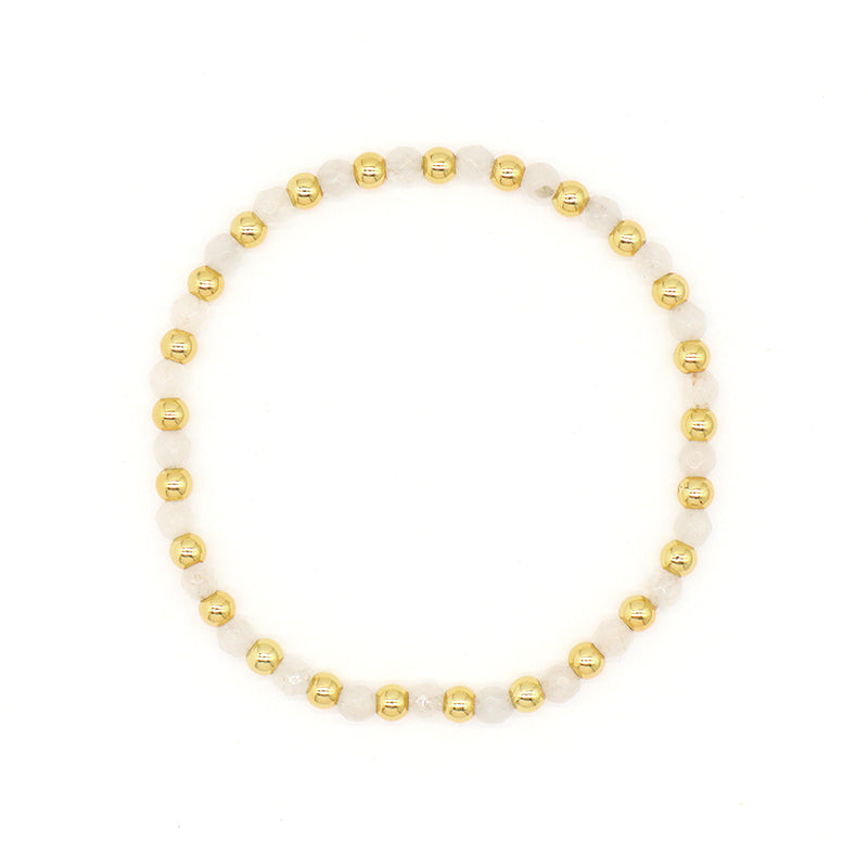 Wholesale Handmade OEM Custom Gemstone Elastic Energy Bracelet Jewelry 4mm Healing Natural Stone Beaded Bracelet For Women