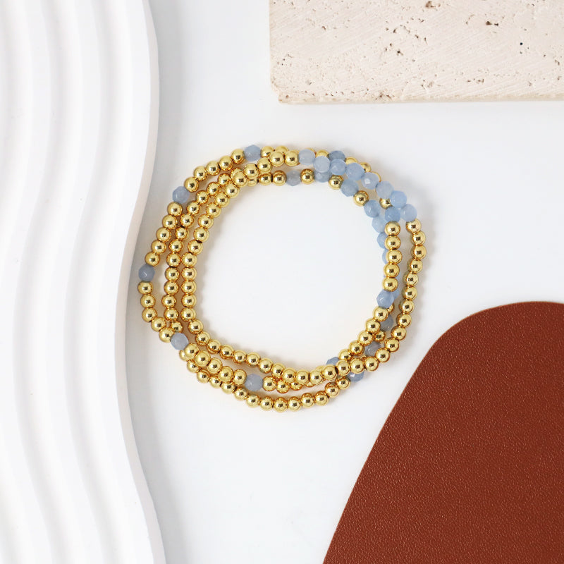 OEM Custom Wholesale Handmade Gemstone Elastic Energy Bracelet Jewelry 4mm Healing Natural Stone Beaded Bracelet For Women
