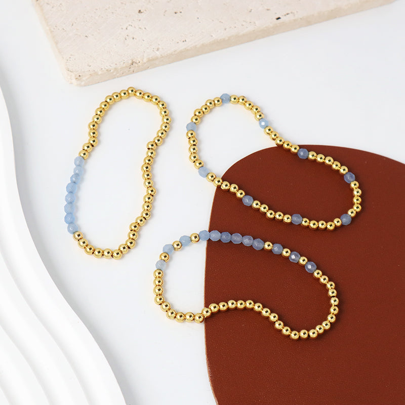 OEM Custom Wholesale Handmade Gemstone Elastic Energy Bracelet Jewelry 4mm Healing Natural Stone Beaded Bracelet For Women