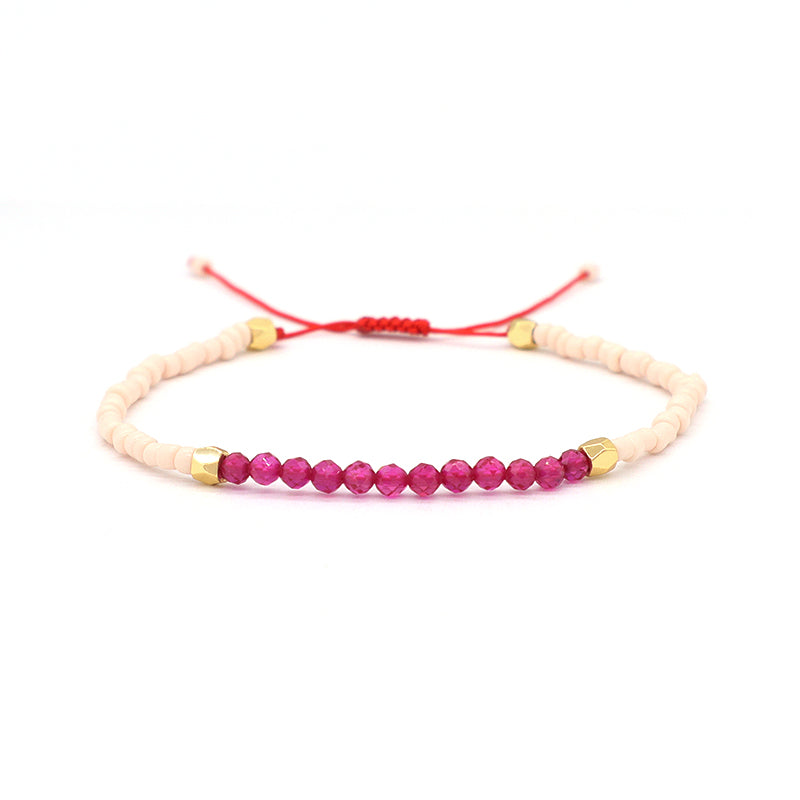 New Custom Women Handmade Amazonit Turquoise Blue Agate Adjustable Gold Plated Charm Natural Stone Beads Woven Macrame Bracelet