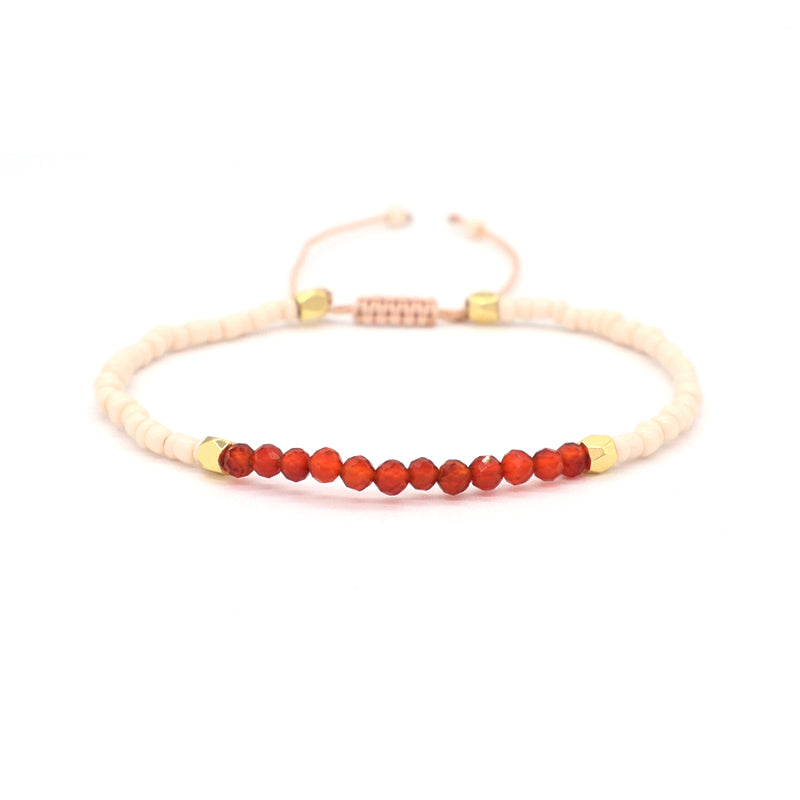 New Custom Women Handmade Amazonit Turquoise Blue Agate Adjustable Gold Plated Charm Natural Stone Beads Woven Macrame Bracelet
