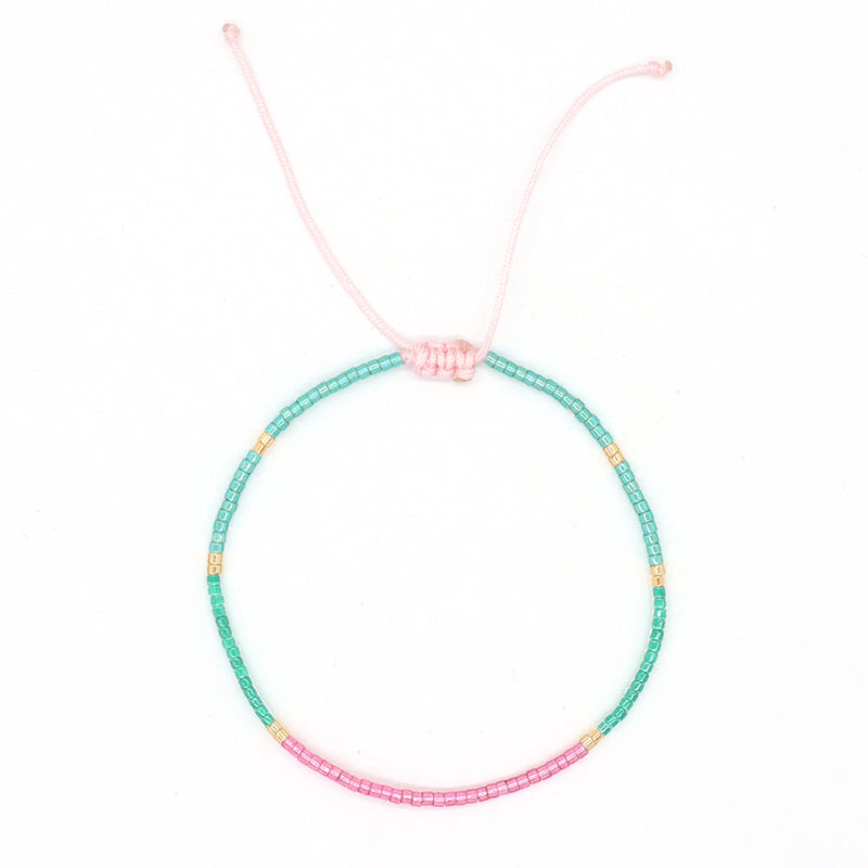 Customized Fashion Manufacture China Factory Handmade Trendy Women Jewelry Gift Adjustable Braided Woven Miyuki Beaded Macrame Bracelet