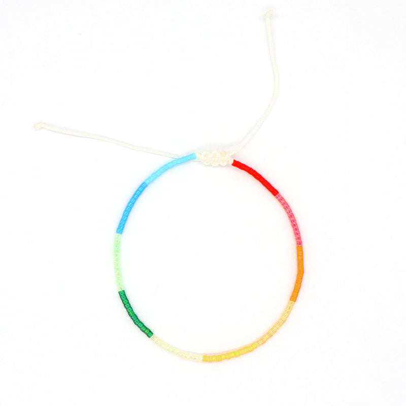 OEM Handmade Manufacture Custom China Factory Trendy Women Gift Jewelry Adjustable Braided Woven Macrame Miyuki Beads Bracelet