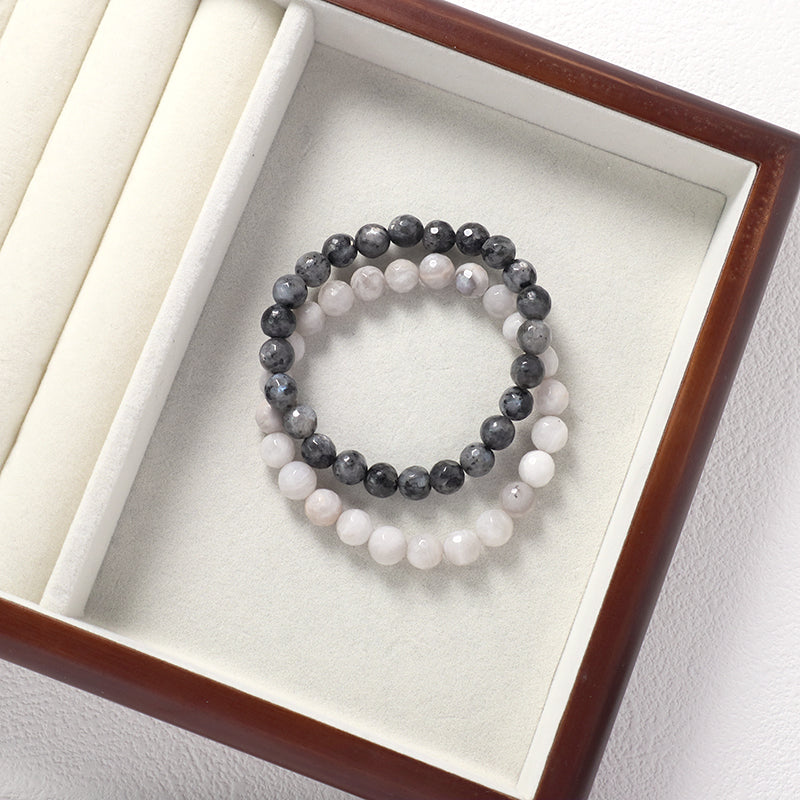 Newest Wholesale Handmade Fashion Custom Jewelry Energy Yoga Healing Elastic Gift 8mm Natural Stone Beads Bracelet For Women Men