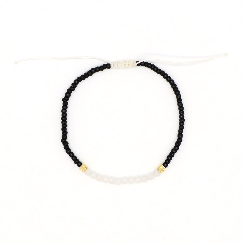 Newest OEM Wholesale Customized Fashionable Handmade Women Adjustable Macrame Seed Beads Natural Stone Bracelet