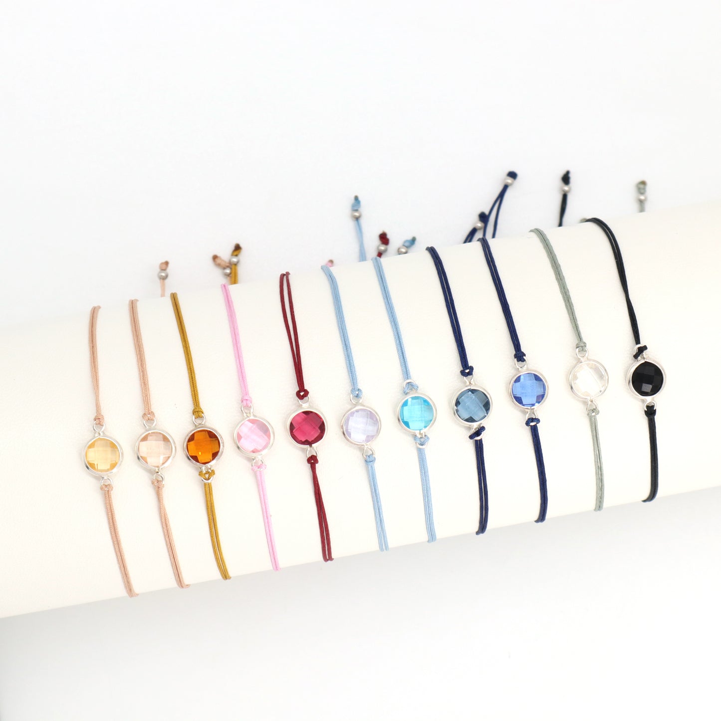 Handmade OEM Manufacture Custom Fashion Gift Braided Rope Adjustable 925 silver sterling CZ Charm Bracelet For Teen Girl Women
