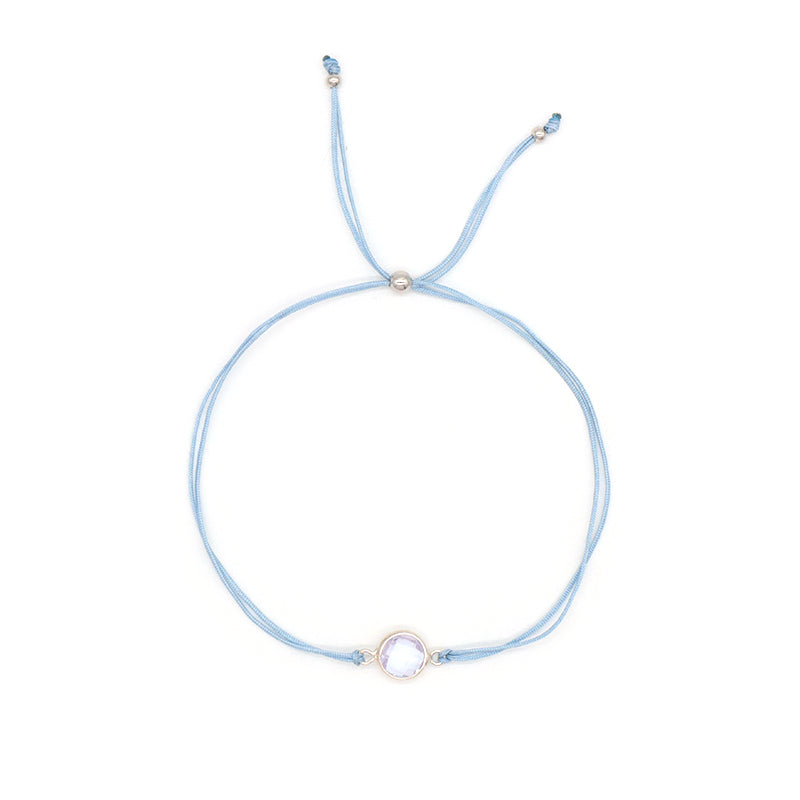 Handmade OEM Manufacture Custom Fashion Gift Braided Rope Adjustable 925 silver sterling CZ Charm Bracelet For Teen Girl Women