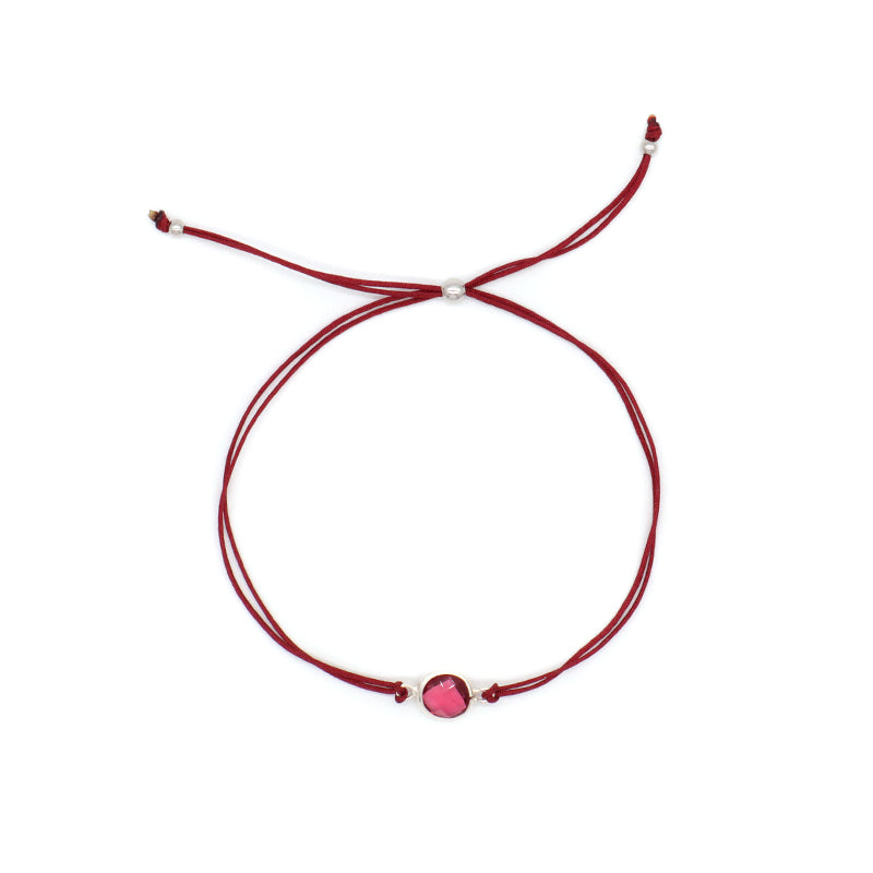 Handmade OEM Manufacture Custom Fashion Gift Braided Rope Adjustable 925 silver sterling CZ Charm Bracelet For Teen Girl Women