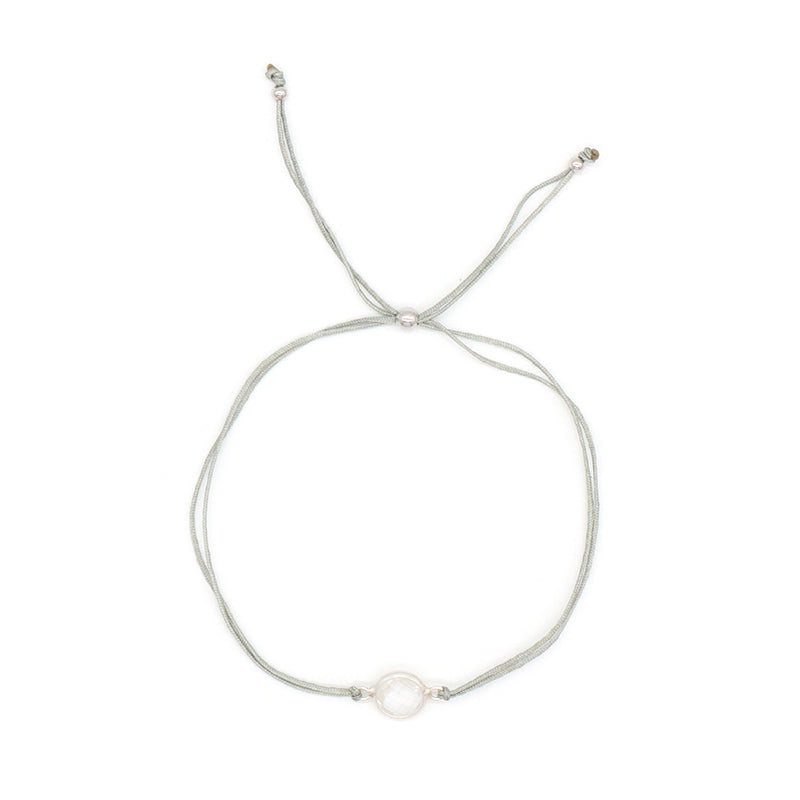 Handmade OEM Manufacture Custom Fashion Gift Braided Rope Adjustable 925 silver sterling CZ Charm Bracelet For Teen Girl Women