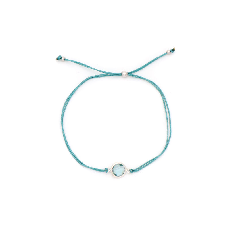 Handmade OEM Manufacture Custom Fashion Gift Braided Rope Adjustable 925 silver sterling CZ Charm Bracelet For Teen Girl Women