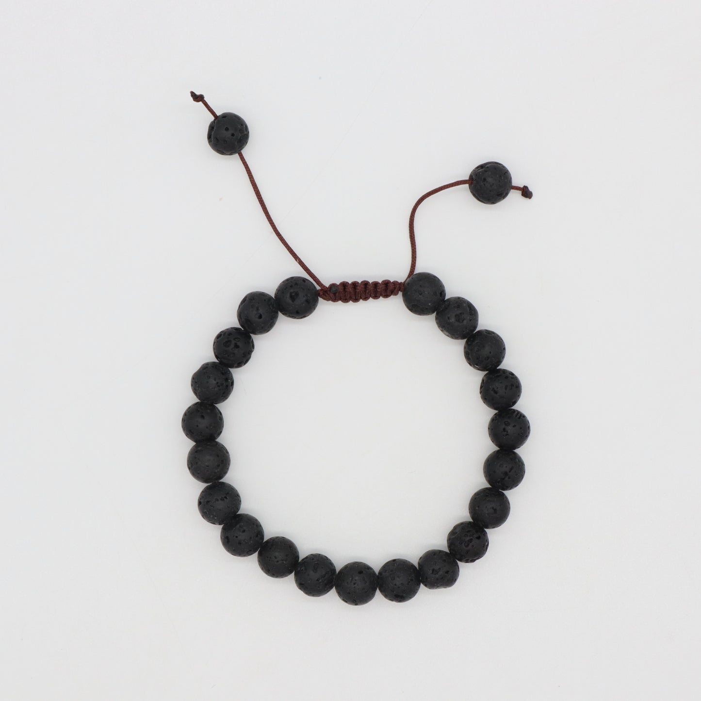 Handmade Custom 9mm Gemstone Healing Adjustable Natural Stone Woven Macrame Bracelet For Men Women