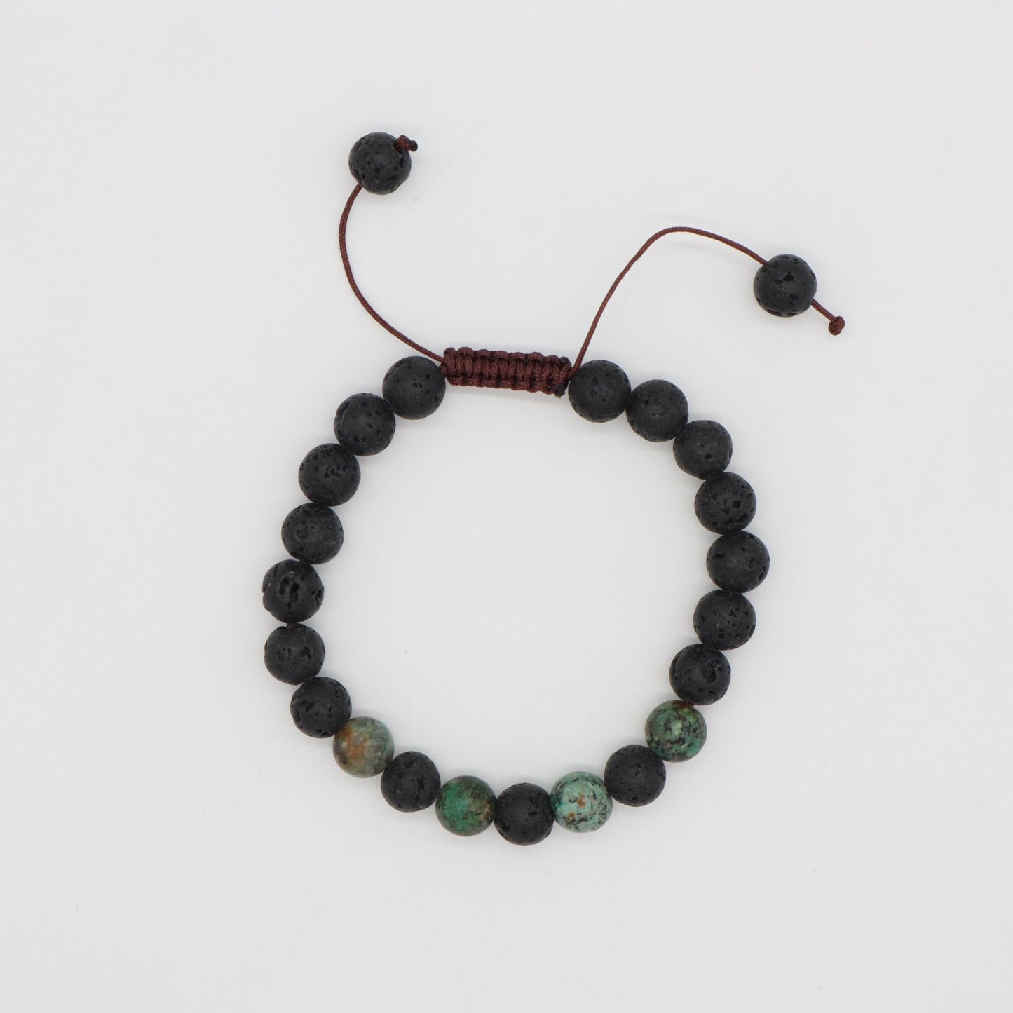 Handmade Custom 9mm Gemstone Healing Adjustable Natural Stone Woven Macrame Bracelet For Men Women